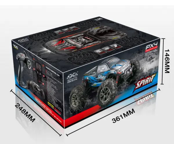 1:16 4WD High Speed Monster Truck SPIRIT 2,4GHz Black/Red – RC Buggies