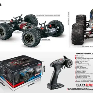 1:16 4WD High Speed Monster Truck SPIRIT 2,4GHz Black/Blue – RC Buggies