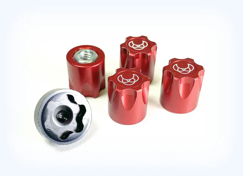 RC Crawler wheels 1:10 Alu. Hub Nut M4 red (4) – RC Wheels & Tyres