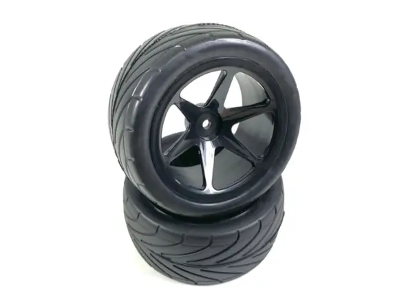 1:10 Buggy Wheel Set "6 Spoke/Street" rear black (2) – RC Wheels & Tyres