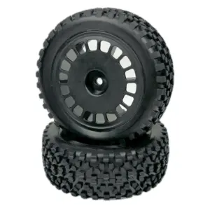1:10 Buggy Wheel Set "Maxi Block" front black (2) – RC Wheels & Tyres
