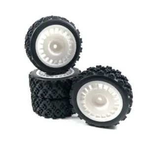 1:10 Wheel Set "Rally Block Design" white (4) – RC Wheels & Tyres