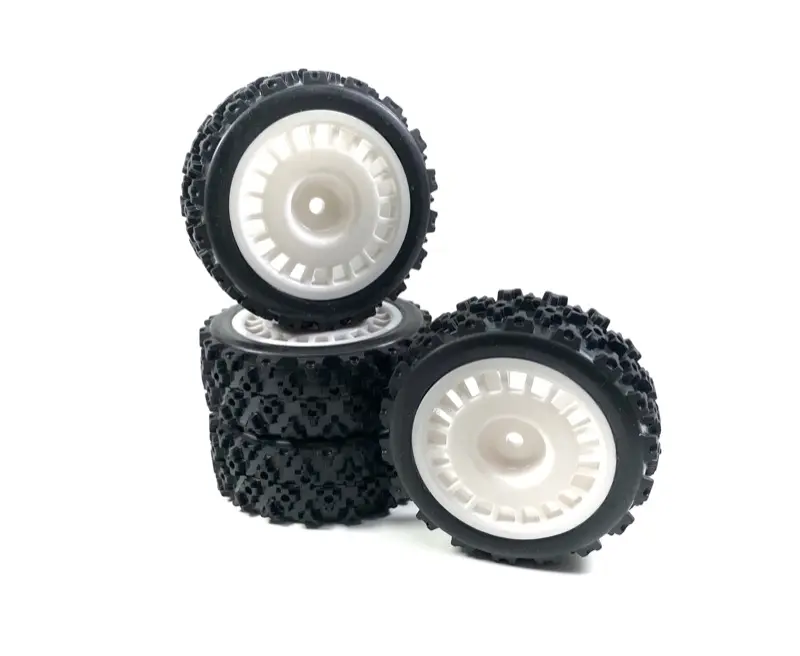 1:10 Wheel Set "Rally Block Design" white (4) – RC Wheels & Tyres