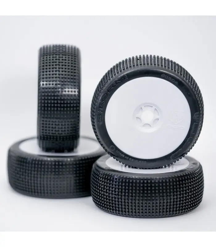 1:8 BUGGY STORM HARD PRE-MOUNTED WHITE 2PCS ""B1COMPOUND"" – RC Wheels & Tyres