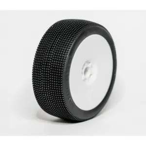 1:8 BUGGY VULCANO HARD PRE-MOUNTED WHITE 2PCS ""B1COMPOUND"" – RC Wheels & Tyres