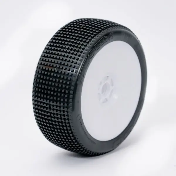 1:8 Buggy STORM SUPER SOFT "V2" pre-mounted white (2) – RC Wheels & Tyres