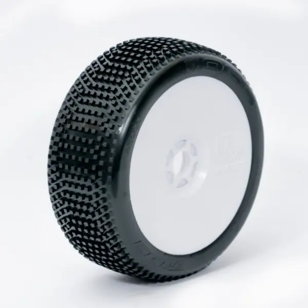 1:8 Buggy TIDE MEDIUM/SOFT pre-mounted white ""B1COMP"" (2) – RC Wheels & Tyres