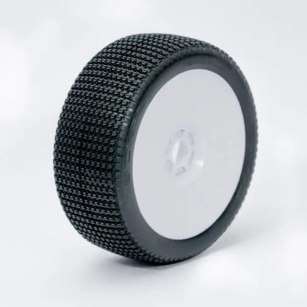 1:8 Buggy TWISTER MEDIUM/SOFT "V2" pre-mounted white (2) – RC Wheels & Tyres