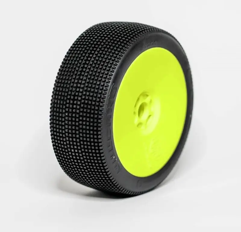 1:8 Buggy VULCANO SUPER SOFT "V2" pre-mounted yellow (2) – RC Wheels & Tyres