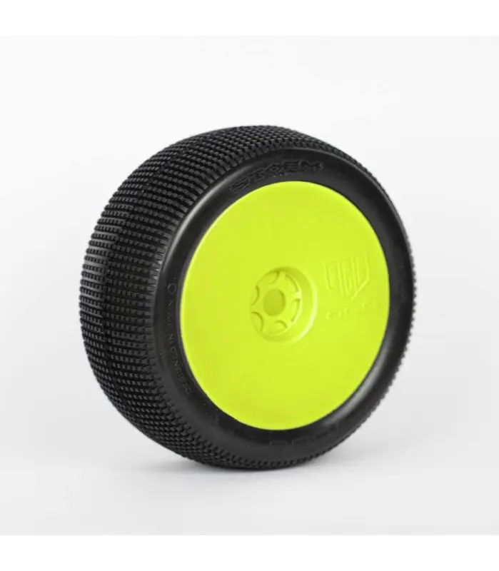 1:8 Truggy STORM SOFT pre-mounted yellow ""B1COMP"" (2) – RC Wheels & Tyres