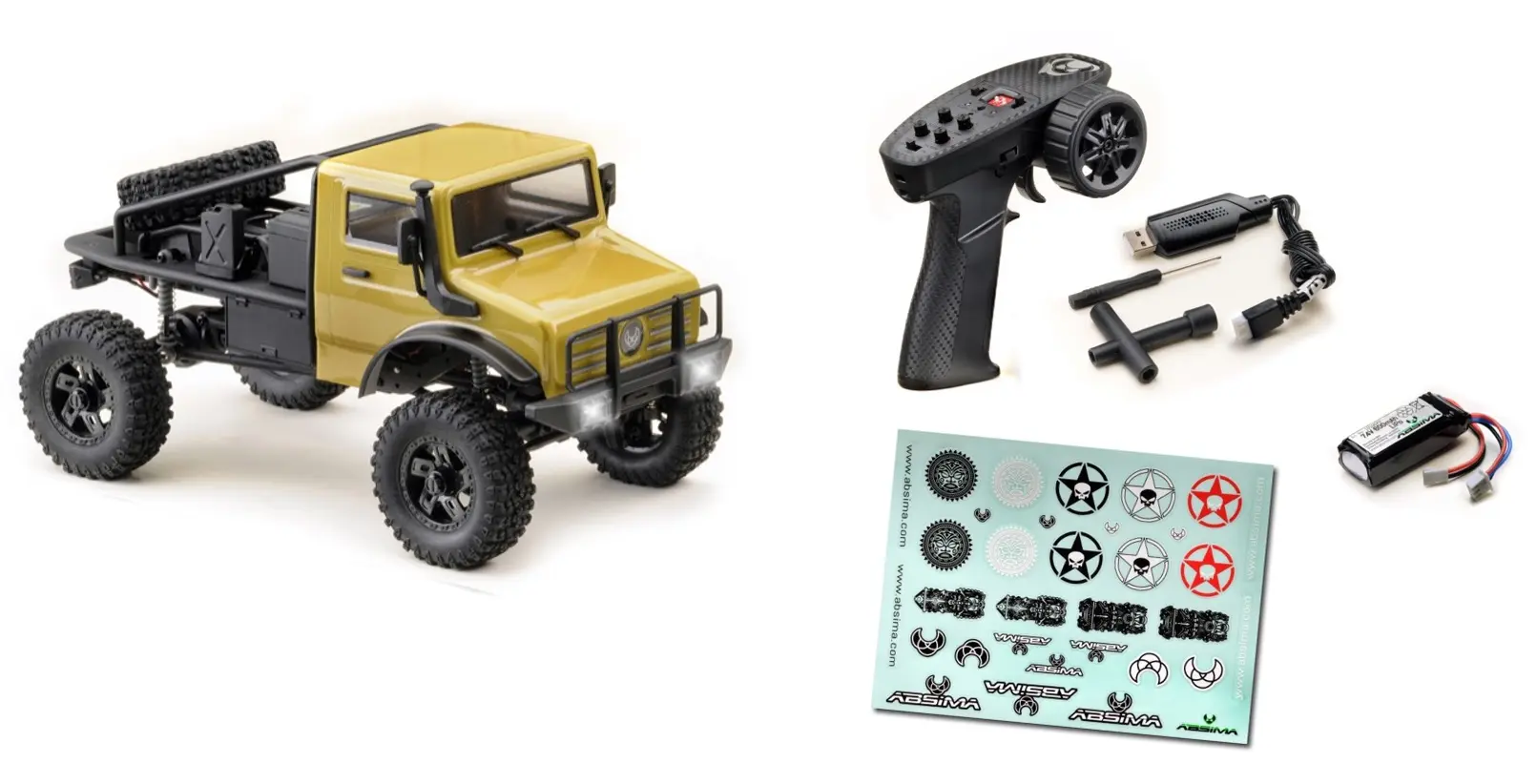 1:18 Micro PRO Crawler "Trail Hunter" Bright Sand RTR – 1/18th