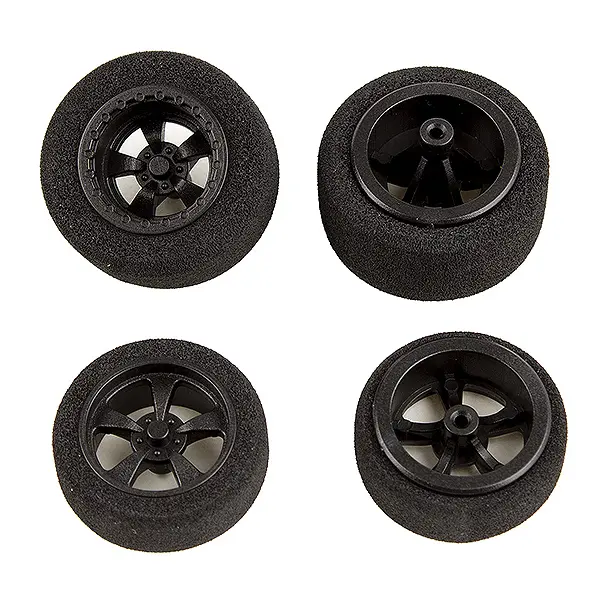 Team Associated Dr28 Wheels & Tyres Mounted (F & R) Black – Team Associated Parts