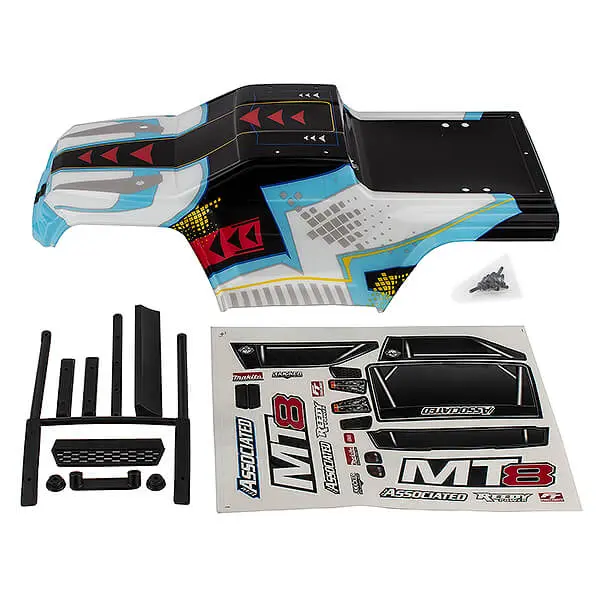Team Associated Rival Mt8 Body Set, Painted – Team Associated Parts