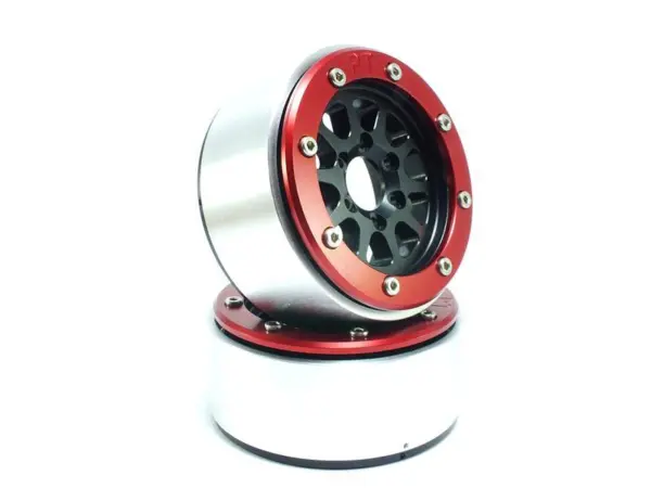 RC Crawler wheels Beadlock Wheels GEAR Black/Red 1.9 (2) w/o Hub – RC Wheels & Tyres
