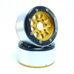 RC Crawler wheels Beadlock Wheels GEAR Gold/Black 1.9 (2) w/o Hub – RC Wheels & Tyres