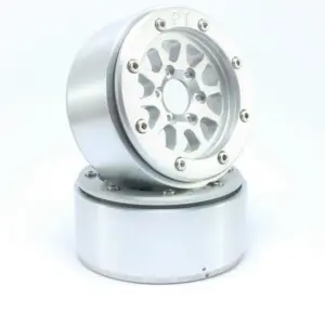 RC Crawler wheels Beadlock Wheels GEAR Silver/Silver 1.9 (2) w/o Hub – RC Wheels & Tyres