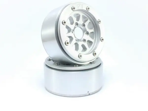 RC Crawler wheels Beadlock Wheels GEAR Silver/Silver 1.9 (2) w/o Hub – RC Wheels & Tyres