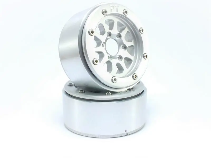 RC Crawler wheels Beadlock Wheels GEAR Silver/Silver 1.9 (2) w/o Hub – RC Wheels & Tyres