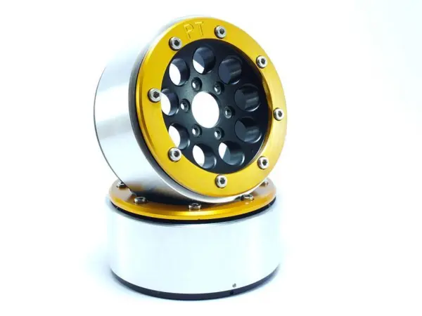 RC Crawler wheels Beadlock Wheels GUN Black/Gold 1.9 (2) w/o Hub – RC Wheels & Tyres