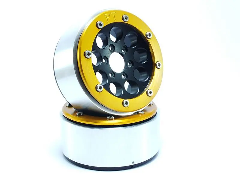 RC Crawler wheels Beadlock Wheels GUN Black/Gold 1.9 (2) w/o Hub – RC Wheels & Tyres