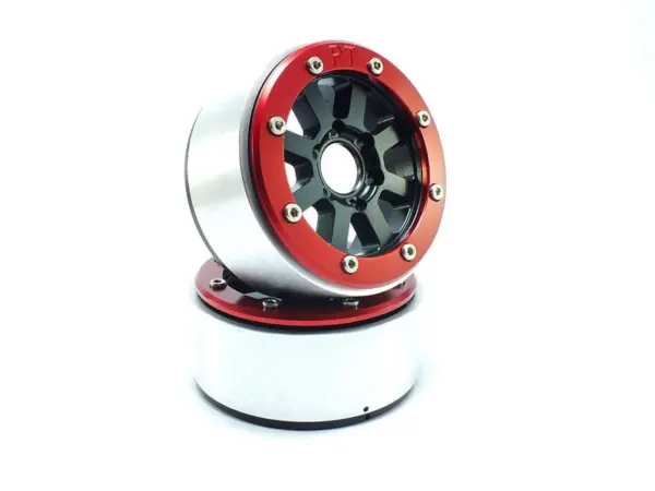 RC Crawler wheels Beadlock Wheels HAMMER Black/Red 1.9 (2) w/o Hub – RC Wheels & Tyres