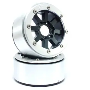 RC Crawler wheels Beadlock Wheels HAMMER Black/Silver 1.9 (2) w/o Hub – RC Wheels & Tyres