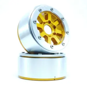 RC Crawler wheels Beadlock Wheels HAMMER Gold/Silver 1.9 (2) w/o Hub – RC Wheels & Tyres