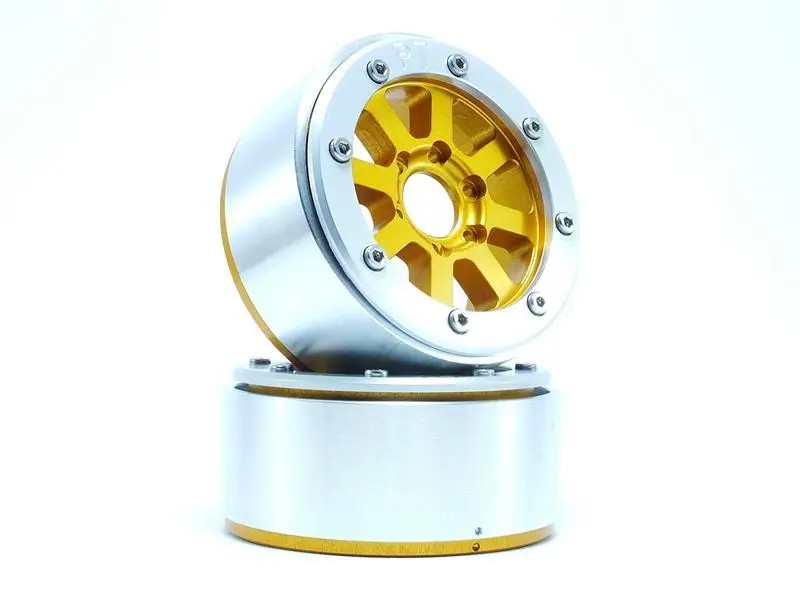 RC Crawler wheels Beadlock Wheels HAMMER Gold/Silver 1.9 (2) w/o Hub – RC Wheels & Tyres