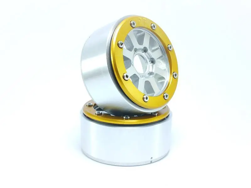 RC Crawler wheels Beadlock Wheels HAMMER Silver/Gold 1.9 (2) w/o Hub – RC Wheels & Tyres