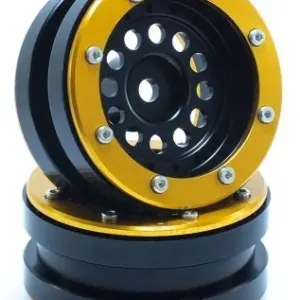 RC Crawler wheels Beadlock Wheels PT-Bullet Black/Gold 1.9 (2 pcs) – RC Wheels & Tyres