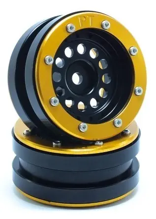 RC Crawler wheels Beadlock Wheels PT-Bullet Black/Gold 1.9 (2 pcs) – RC Wheels & Tyres