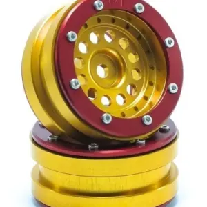 RC Crawler wheels Beadlock Wheels PT-Bullet Gold/Red 1.9 (2 pcs) – RC Wheels & Tyres