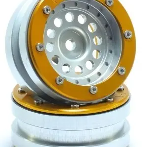 RC Crawler wheels Beadlock Wheels PT-Bullet Silver/Gold 1.9 (2 pcs) – RC Wheels & Tyres