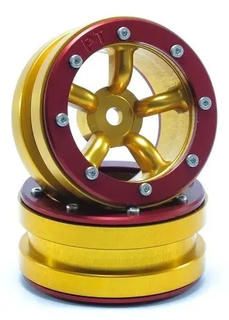 RC Crawler wheels Beadlock Wheels PT-Safari Gold/Red 1.9 (2 pcs) – RC Wheels & Tyres