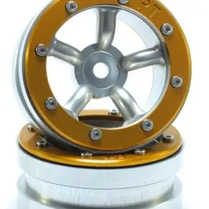 RC Crawler wheels Beadlock Wheels PT-Safari Silver/Gold 1.9 (2 pcs) – RC Wheels & Tyres