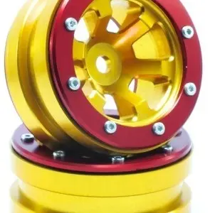 RC Crawler wheels Beadlock Wheels PT- Claw Gold/Red 1.9 (2 pcs) – RC Wheels & Tyres