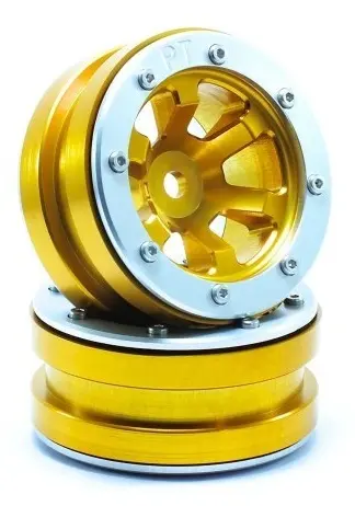 RC Crawler wheels Beadlock Wheels PT- Claw Gold/Silver 1.9 (2 pcs) – RC Wheels & Tyres