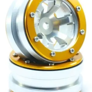 RC Crawler wheels Beadlock Wheels PT- Claw Silver/Gold 1.9 (2 pcs) – RC Wheels & Tyres