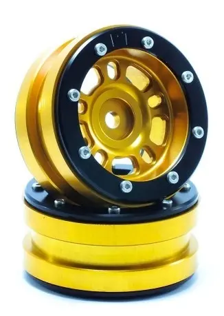RC Crawler wheels Beadlock Wheels PT- Distractor Gold/Black 1.9 (2 pcs) – RC Wheels & Tyres
