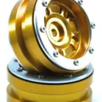 RC Crawler wheels Beadlock Wheels PT- Distractor Gold/Silver 1.9 (2 pcs) – RC Wheels & Tyres