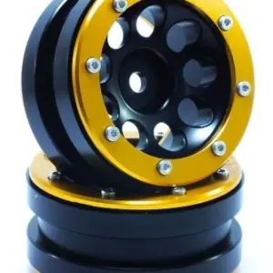 RC Crawler wheels Beadlock Wheels PT- Ecohole Black/Gold 1.9 (2 pcs) – RC Wheels & Tyres
