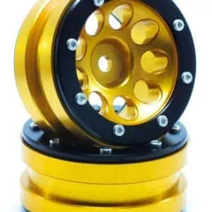 RC Crawler wheels Beadlock Wheels PT- Ecohole Gold/Black 1.9 (2 pcs) – RC Wheels & Tyres