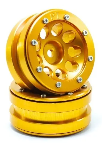 RC Crawler wheels Beadlock Wheels PT- Ecohole Gold/Gold 1.9 (2 pcs) – RC Wheels & Tyres