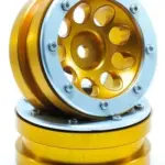 RC Crawler wheels Beadlock Wheels PT- Ecohole Gold/Silver 1.9 (2 pcs) – RC Wheels & Tyres