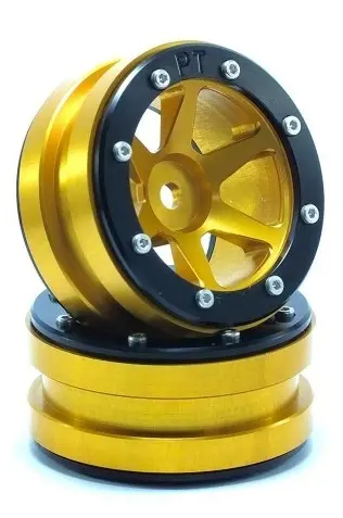 RC Crawler wheels Beadlock Wheels PT- Slingshot Gold/Black 1.9 (2 pcs) – RC Wheels & Tyres