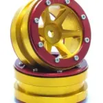 RC Crawler wheels Beadlock Wheels PT- Slingshot Gold/Red 1.9 (2 pcs) – RC Wheels & Tyres
