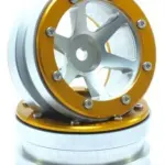RC Crawler wheels Beadlock Wheels PT- Slingshot Silver/Gold 1.9 (2 pcs) – RC Wheels & Tyres