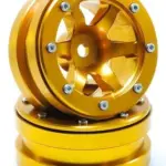 RC Crawler wheels Beadlock Wheels PT- Wave Gold/Gold 1.9 (2 pcs) – RC Wheels & Tyres