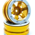 RC Crawler wheels Beadlock Wheels PT- Wave Gold/Silver 1.9 (2 pcs) – RC Wheels & Tyres