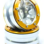 RC Crawler wheels Beadlock Wheels PT- Wave Silver/Gold 1.9 (2 pcs) – RC Wheels & Tyres